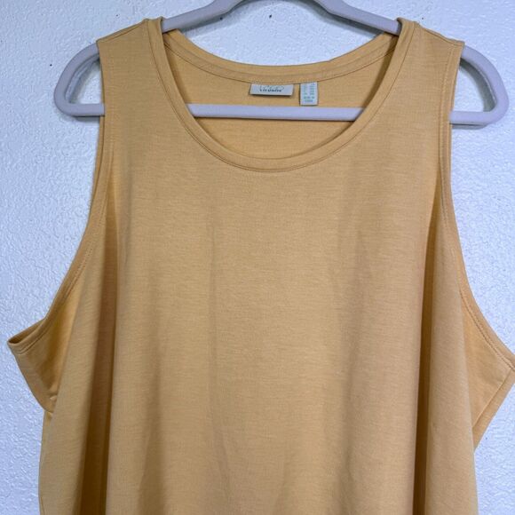 Logo Lori Goldstein Tank Top Womens 2X Tunic Pockets Capsule Solid Plus Size XXL - Picture 2 of 11
